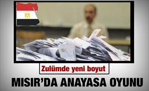 Mısır'da anayasa oyunu