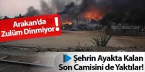 Şehrin ayakta kalan son camisini de yaktılar