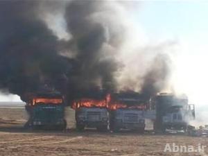 ضبط اكثر من ست شاحنات محملة بمواد معدة للتهريب داخل الحدود في الانبار