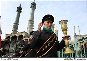 تصویری رپورٹ/ بھائی کی شہادت کے روز قم میں بہن کے روضے پر خدام حرم کی عزاداری