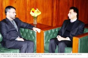 ایرانی سفیر کی اسپیکر قومی اسمبلی ایاز صادق سے ملاقات، دوطرفہ تعلقات پر تبادلہ خیال