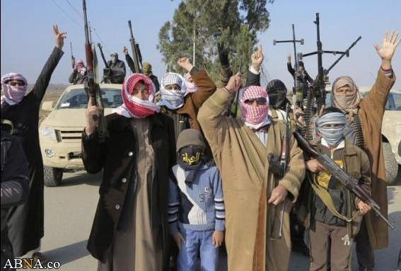 Terroristen in der Stadt Falludscha im Irak