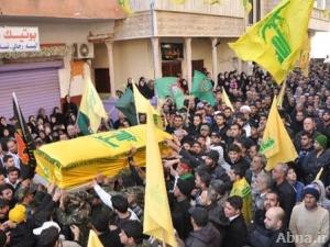 بالصور / حزب الله اللبناني شيع الشهيد «علي محمد زعرور» في بلدة "قانا"