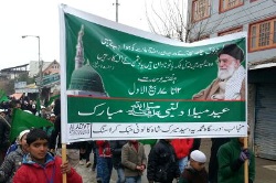 Image / Shia, Sunni students rally in Kashmir to observe unity week