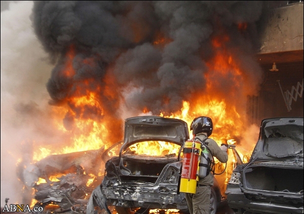 Gestrige Autobombenexplosion in Beirut (2)