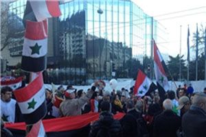 Manif des pro assad à Montreux, Jarba, "peu convaincant" !
