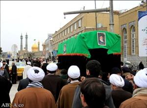 حضرت معصومہ قم (ع) کے حرم میں آیت اللہ موسوی کرمانی کے جلوس جنازہ کا انعقاد+تصاویر