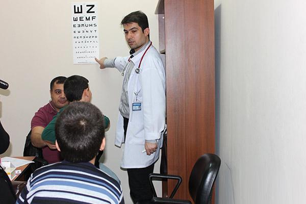 Azerbaijani Students in Health Scan at Zeynebiye Health Center