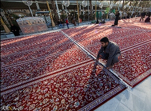 گزارش تصویری/ بین الحرمین مفرش شد