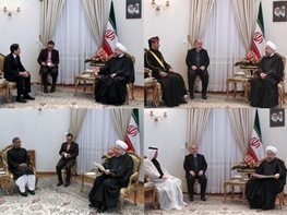 Le président Rohani a reçu les nouveaux ambassadeurs qatari et omanais à Téhéran