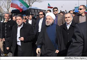 Hasan Ruhani inkılabın 35. Yıldönümü kutlamalarında / Foto