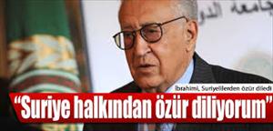 İbrahimi, Suriyelilerden özür diledi
