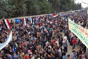 Humus halkından terör ve teröristlere lanet yürüyüşü / Foto