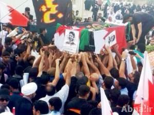 بالصور / آلاف البحرينيين يشيعون الشهيد «جعفر الدرازي» في بلدة "الديه"