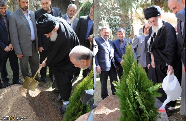 Supreme Leader plants a sapling (Images)