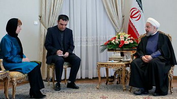 Ashton rencontre avec le président Rohani