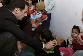 Syrian President visits displaced people in Damascus suburbs (Images)