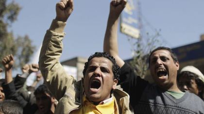Manifestants yéménites répudier le meurtre de chiites Houthis