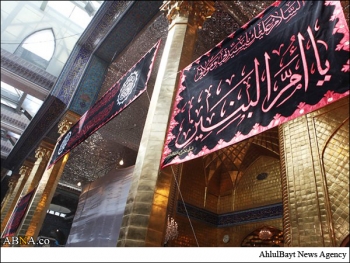 حرم حضرت عباس (س) عزائے ام البنین میں سوگوار+ تصاویر