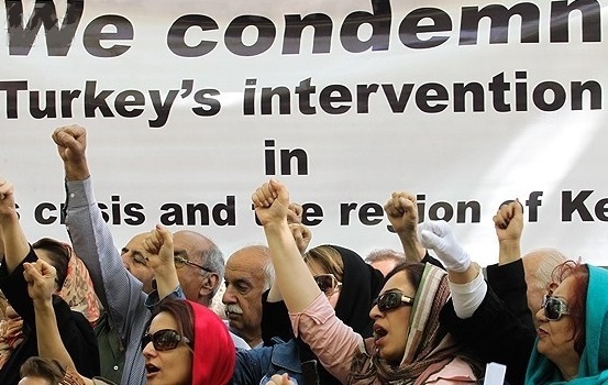 Iranian Christians Gather in front of UN Office to Protest Terrorist Attacks in Syria