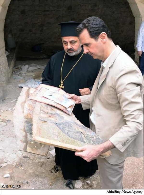 Le président al-Assad félicite les Syriens aux Pâques depuis Maaloula + images