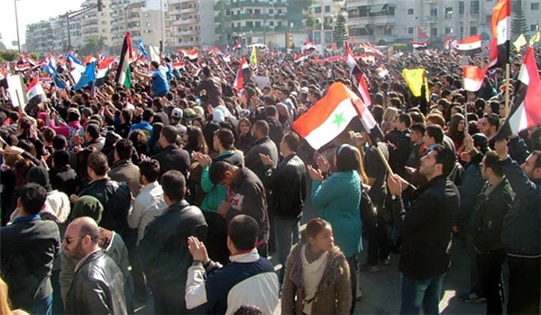 Rally in Palmyra in Support of Syrian Army