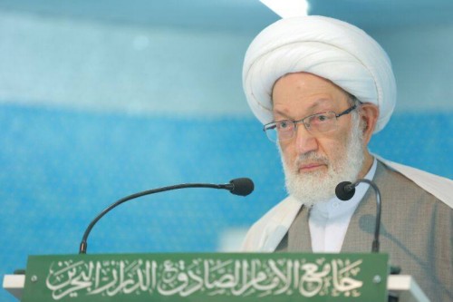 الشيخ عيسى قاسم: لا أمن لا حوار في البحرين... والحكومة تريد من المعارضة القبول بالأمر الواقع