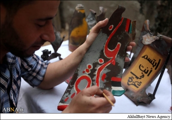 اسرائیلی گولیوں سے تیار کی گئیں فنی تخلیقات کی نمائش+ تصاویر