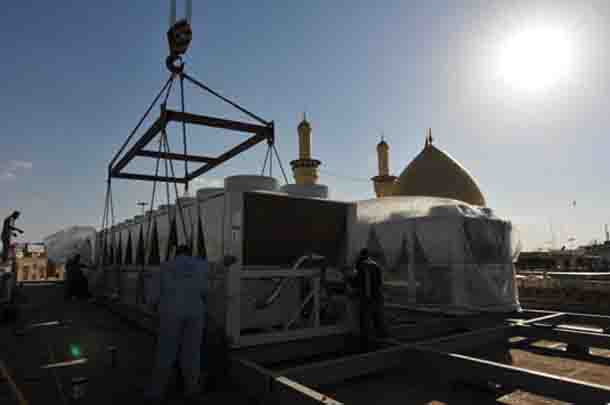  Achieving 70% of the New air conditioning System in the Imam Hussein Holy Shrine 