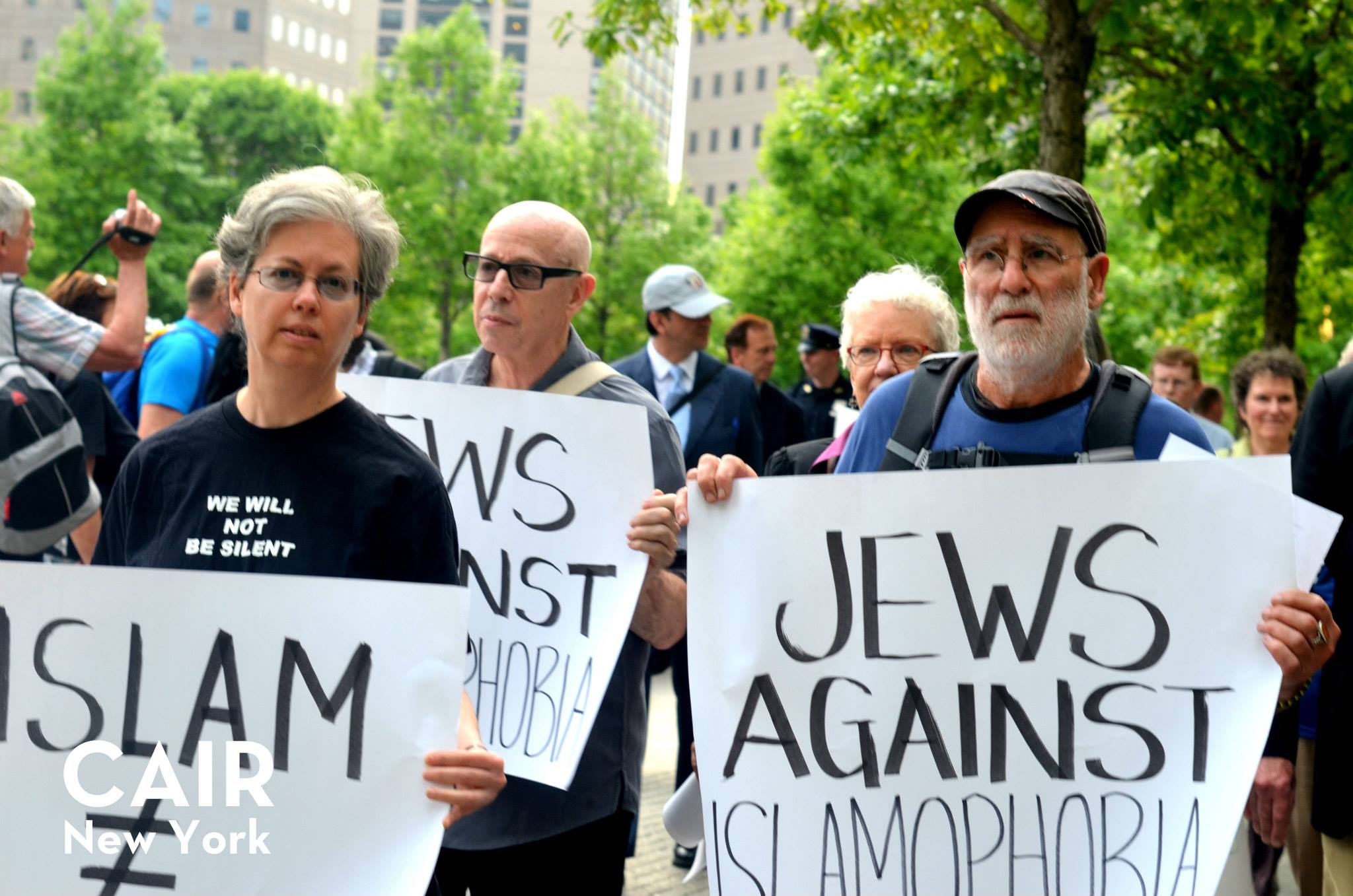 Jews Against Islamophobia hold protest against 9/11 museum film