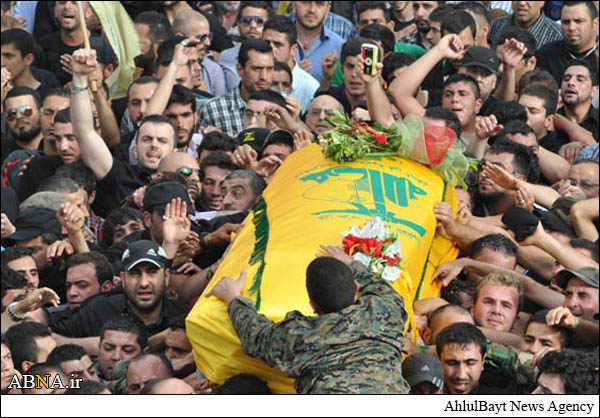 Halep’te şehit olan Hizbullah komutanının teşyi merasimi / Foto