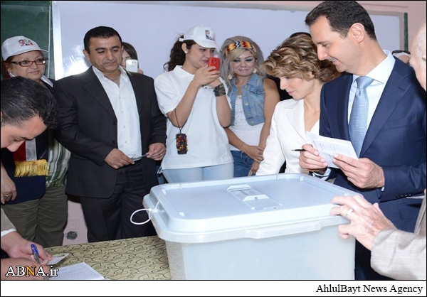 بشار الاسد نے اپنا ووٹ ڈال دیا +تصاویر