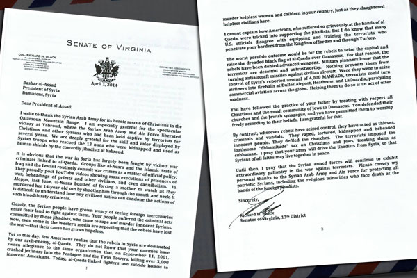 Remerciements au président Bachar al-Assad et aux Forces armées syriennes !