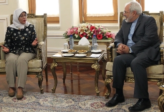 جواد ظریف کی سنگاپور کی پارلیمنٹ کی اسپیکر سے ملاقات