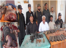 تفتان، سکیورٹی اداروں نے ہاشمی ہوٹل سے دو خودکش جیکٹ، دستی بم اور اسلحہ بارود برآمد کرلیا