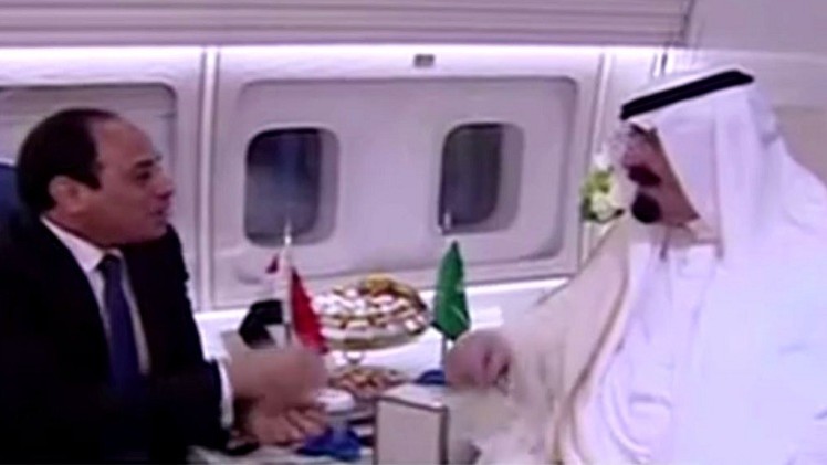 محادثات على متن الطائرة بين السيسي والعاهل السعودي