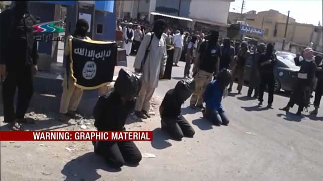 Video shows ISIL executing rival militants in Syria