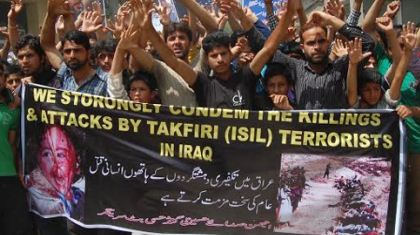 Musulmans indiens protestent contre les crimes EIIL en Irak 
