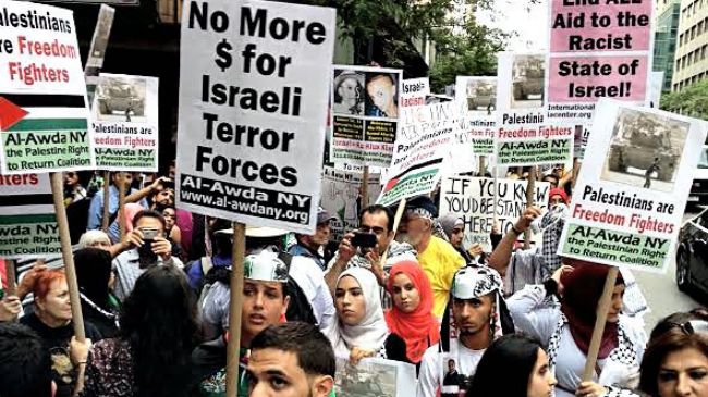 Rally held in New York City against Israeli aggression on Gaza