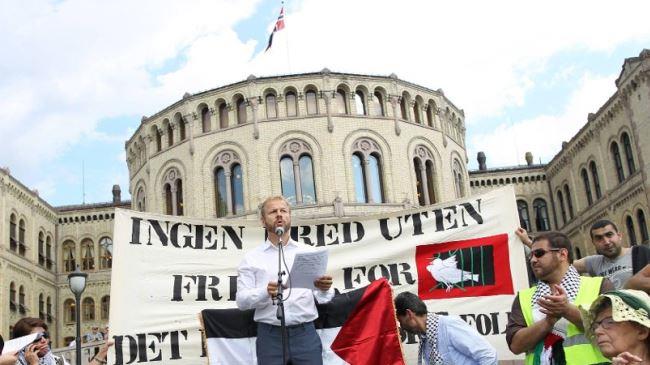  Thousands of Norwegians Hold Anti-Israel Rally 