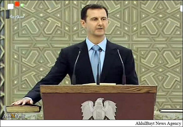 صدر بشار الاسد نے آج عہدہ صدارت کا حلف اٹھالیا