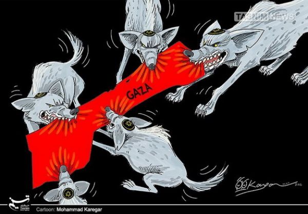 Кровожадные сионистские шакалы разрывают сектор Газа