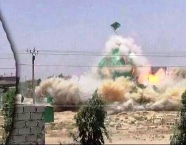 تفجير مرقد الامام "يحيى ابو القاسم" على يد داعش غربي الموصل