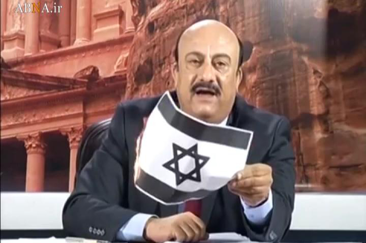 Canlı yayında İsrail bayrağını yaktı / Video 