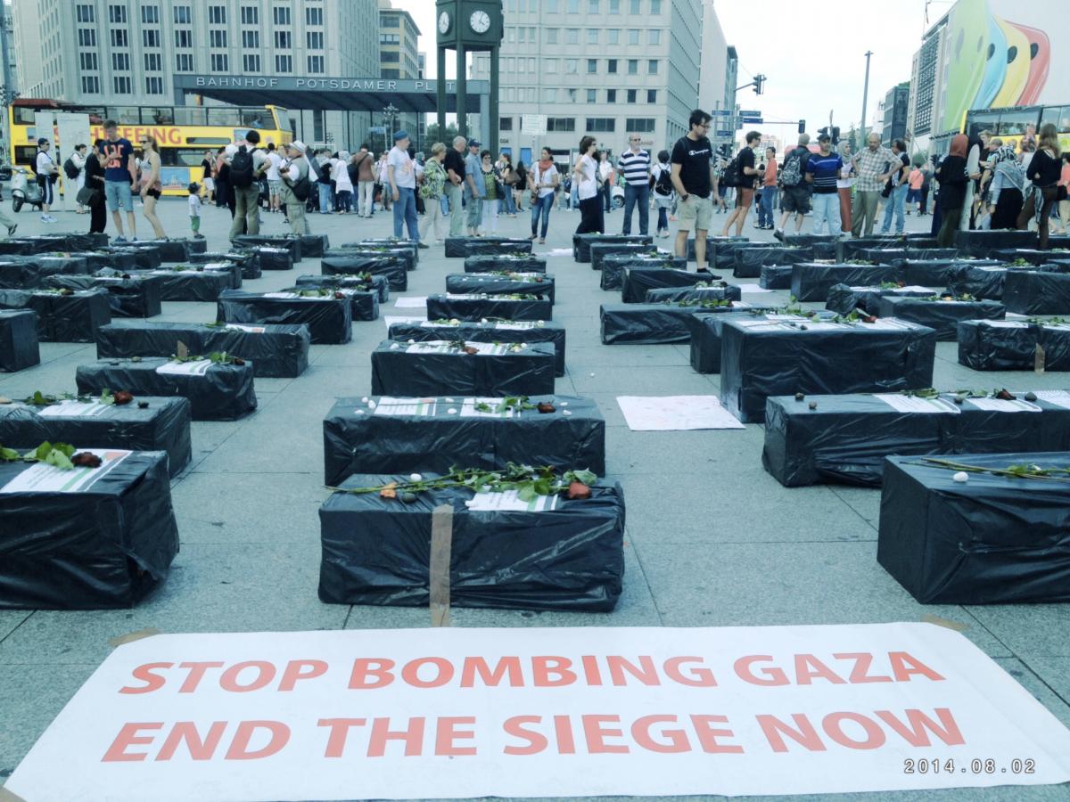Berliner protestieren gegen Gazakrieg