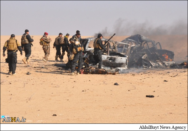 بالصورة / حرق عجلة لتنظيم "داعش" الإرهابي شمال بغداد وقتل من فيها