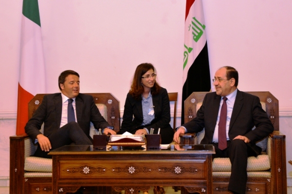 رئيس الوزراء الإيطالي يلتقي مع «المالكي» ويؤكد دعمه للعراق