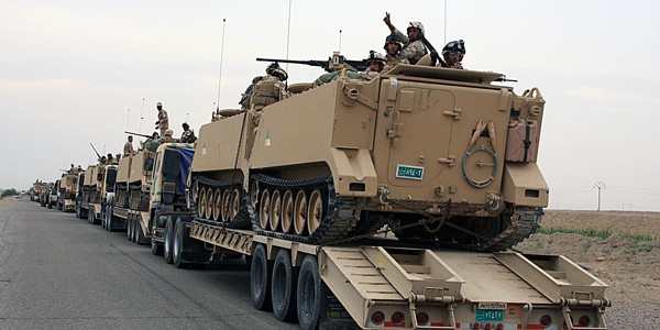 القوات الأمنية العراقية وأفواج الحشد الشعبي تبدأ بعملية تحرير مدينة تكريت من عناصر تنظيم "داعش" الإرهابي