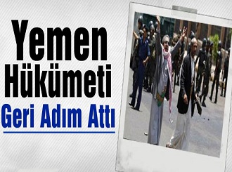 Yemen Hükümeti Geri Adım Attı