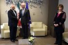 Treffen von Zarif mit Ashton und van Rompuy in Brüssel 